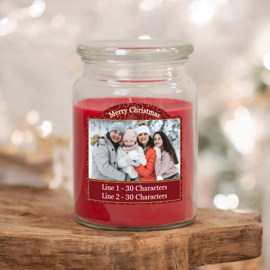 Personalised photo upload candles