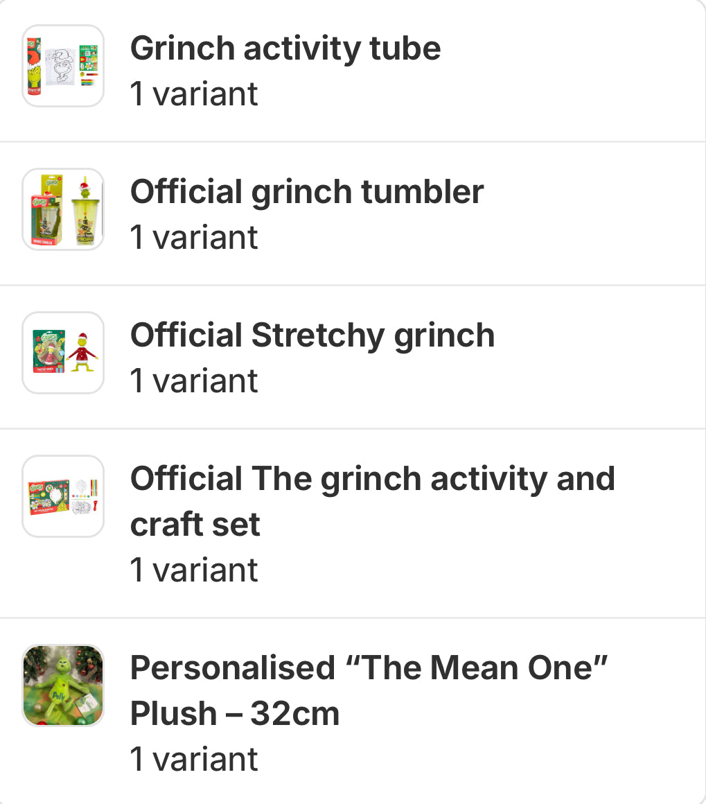 Limited official grinch bundle Grinch