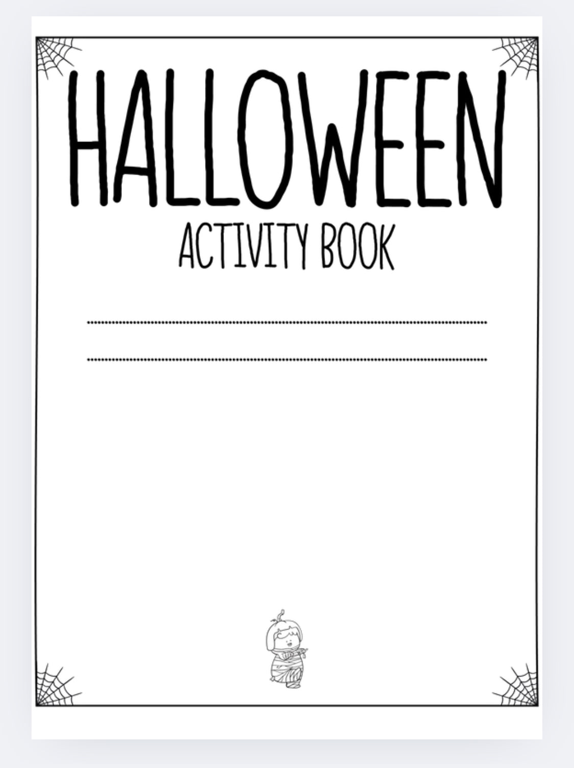 Free printable Halloween activity book