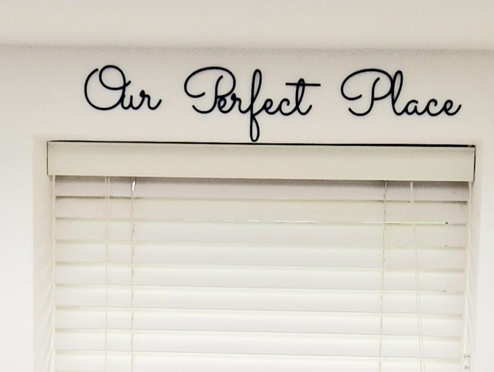 Wooden Our perfect place wall art