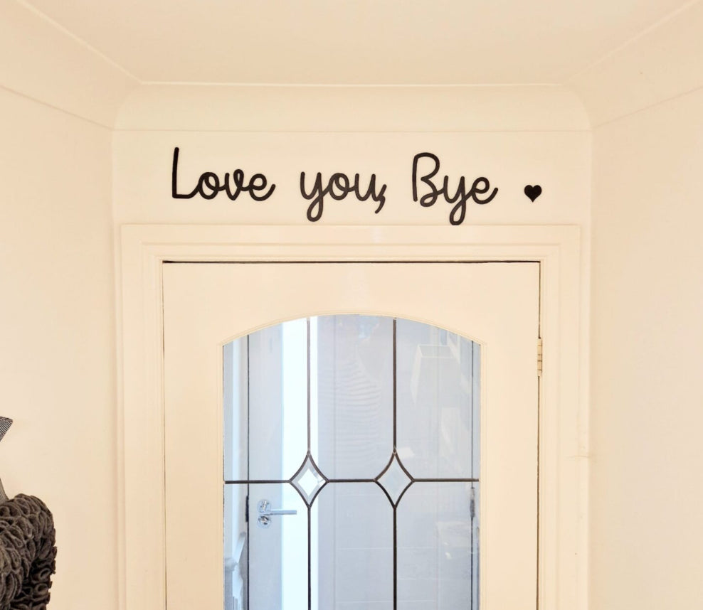 Wooden love you bye wall art