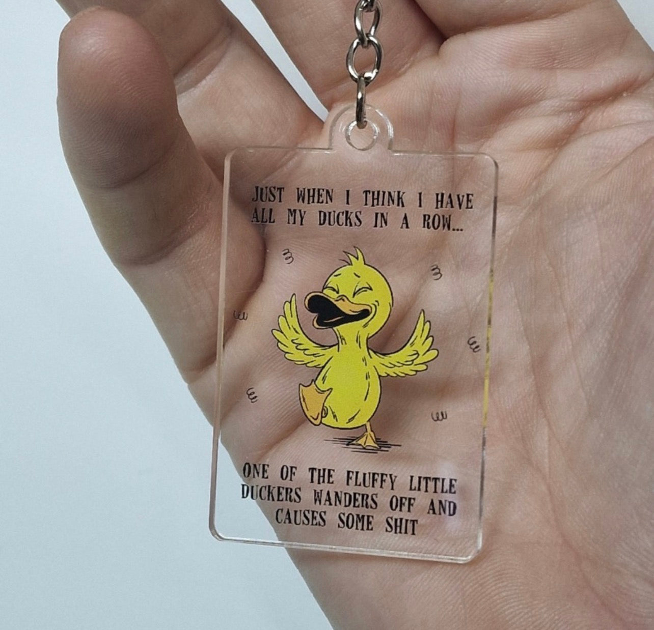 Ducks in a row Keyring