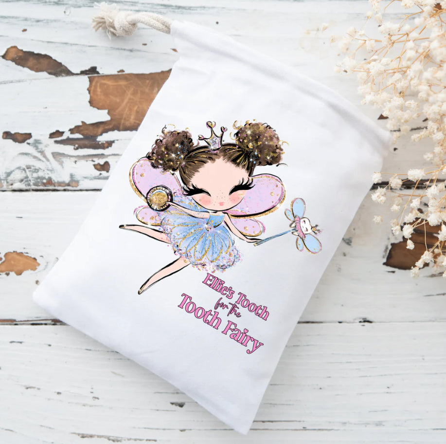 Personalised girl tooth fairy gift bag