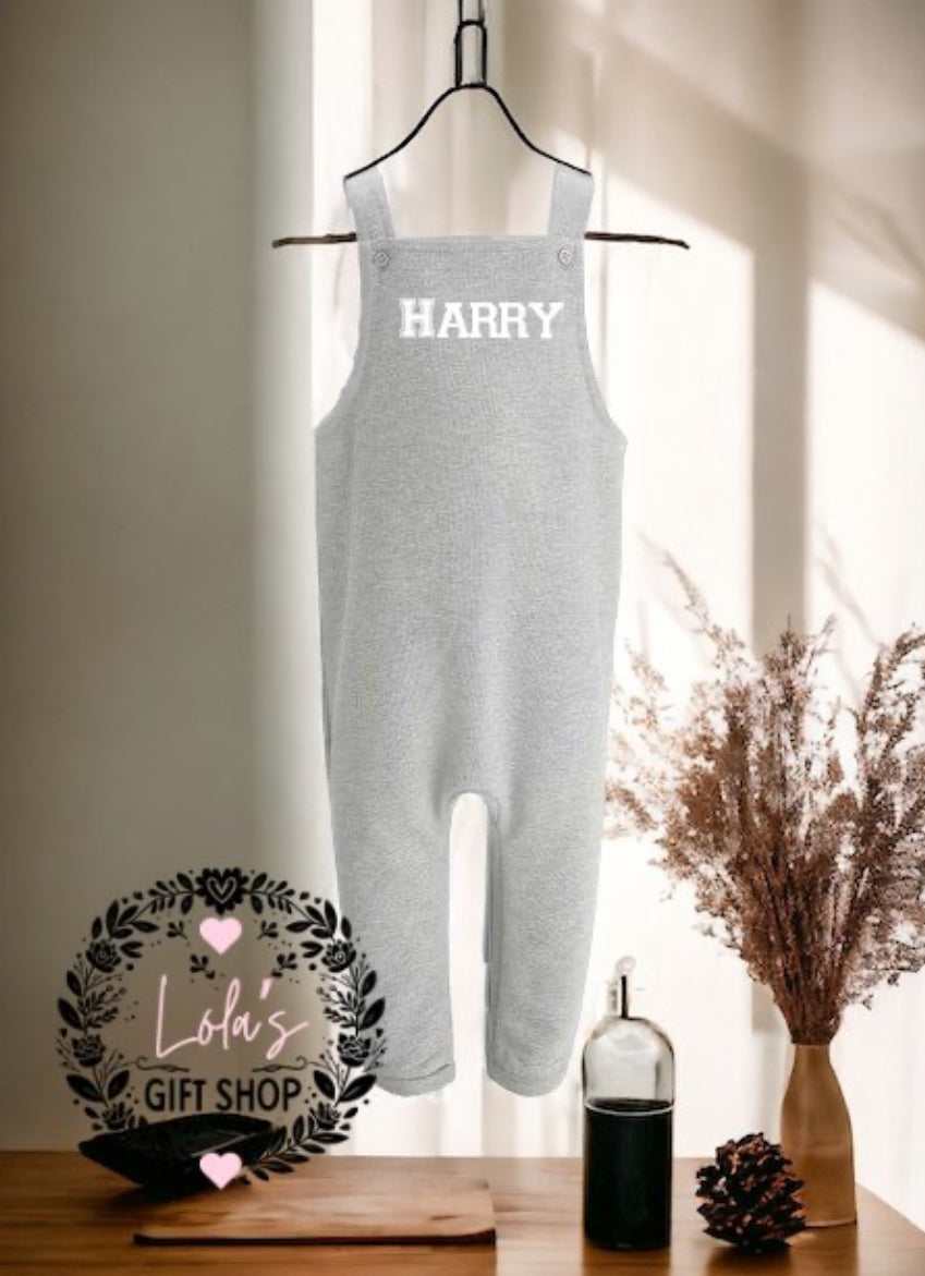 Kids personalised fleece overalls
