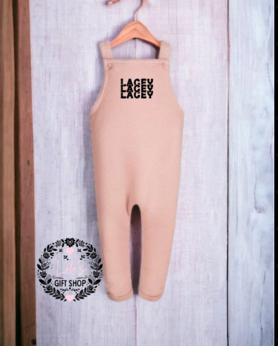 Kids personalised fleece overalls