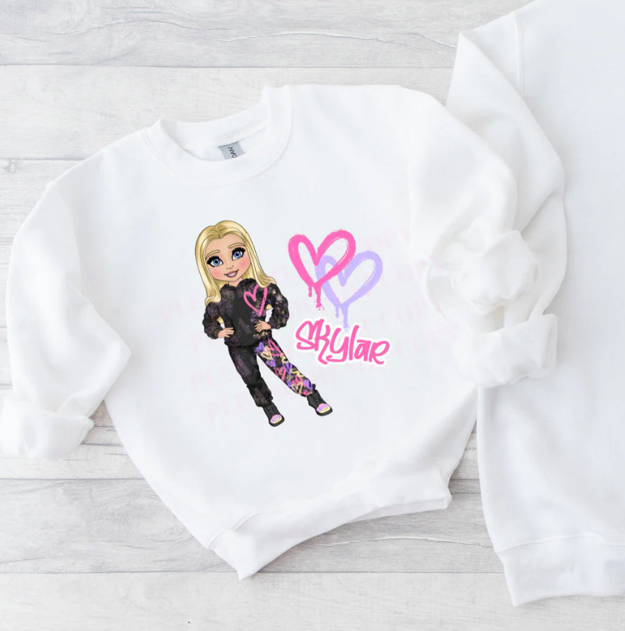 Graffiti tracksuit dolly girl sweatshirt