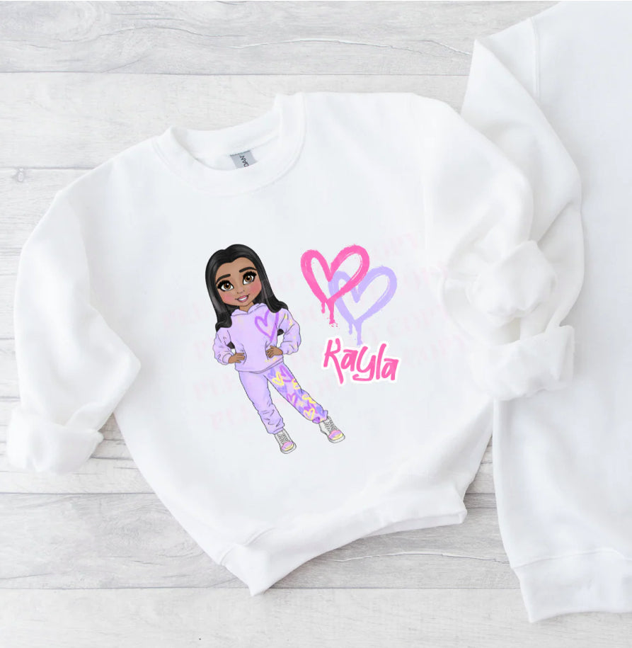 Graffiti tracksuit dolly girl sweatshirt