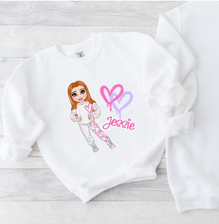 Graffiti tracksuit dolly girl sweatshirt