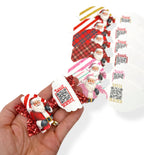New Santa tracker leatherette hair bows 4”