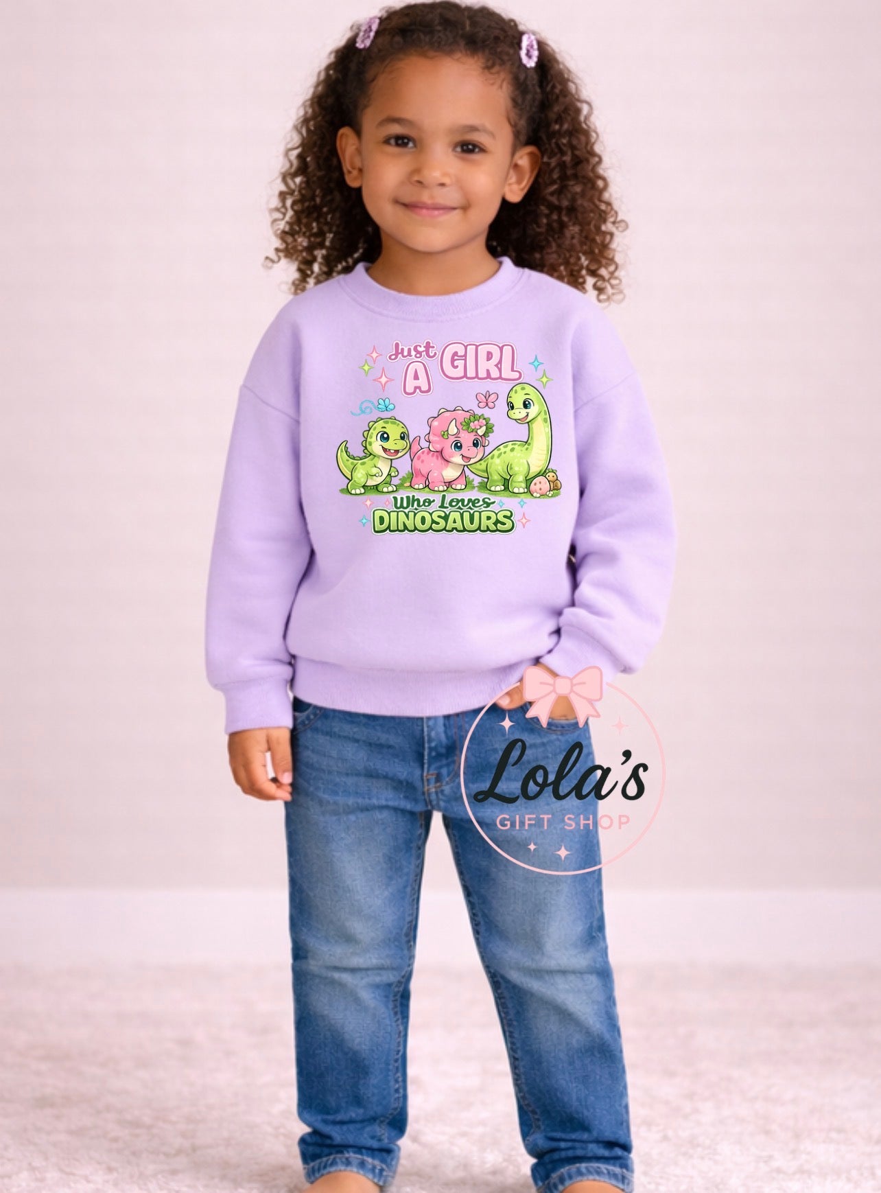 Just a girl who loves dinosaurs sweatshirt