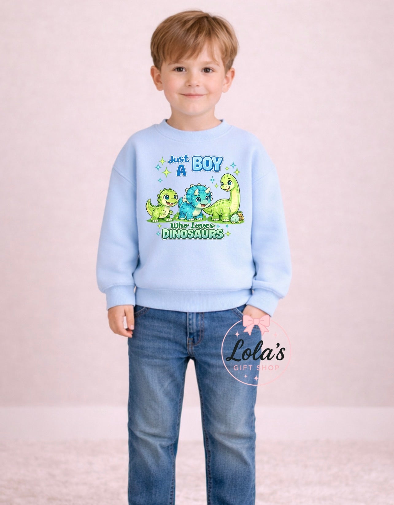 Just a boy who loves dinosaurs sweatshirt