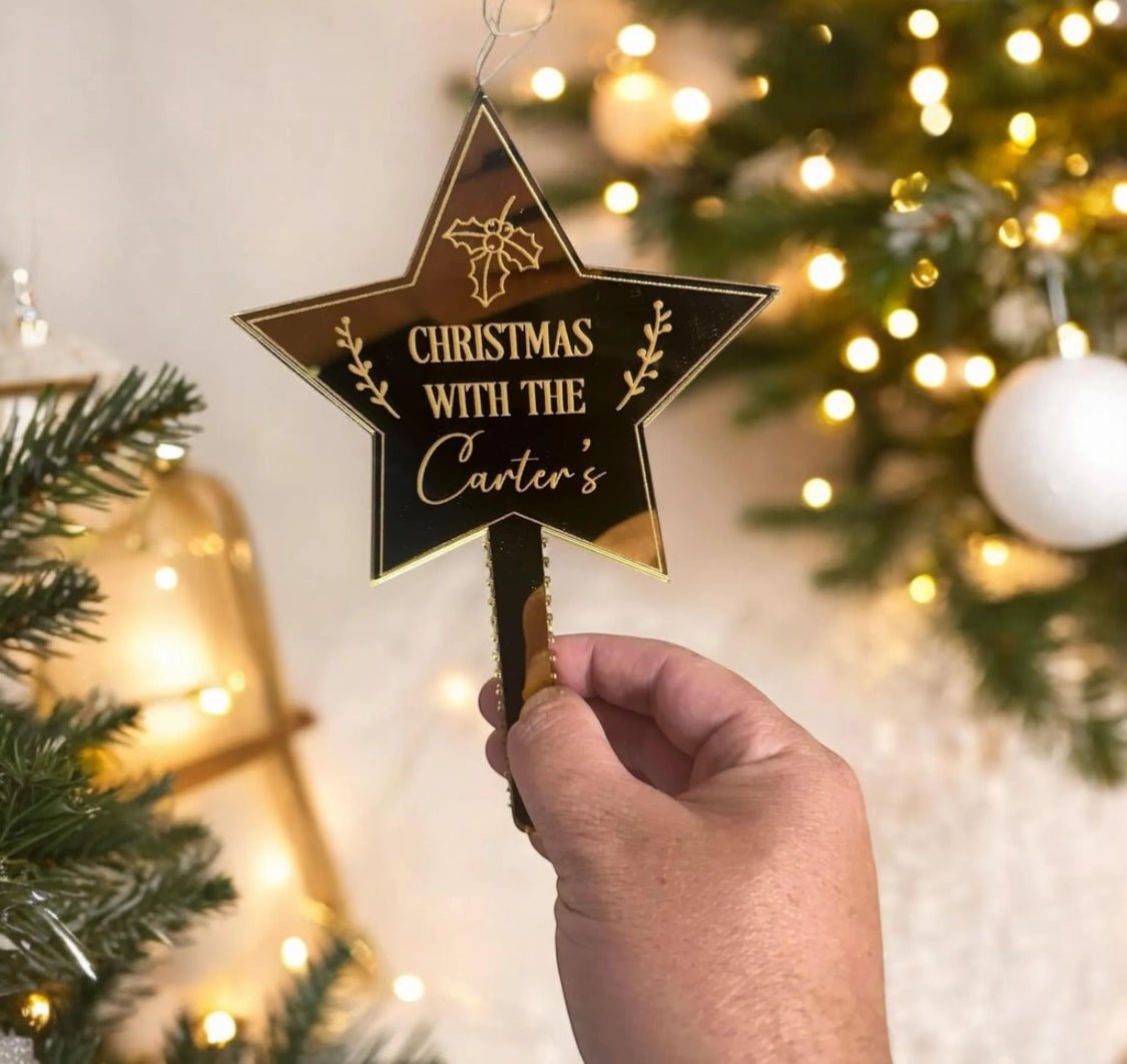 Personalised star Christmas at the tree topper - Lola’s gift shop <3Personalised star Christmas at the tree topperLola’s gift shop <3