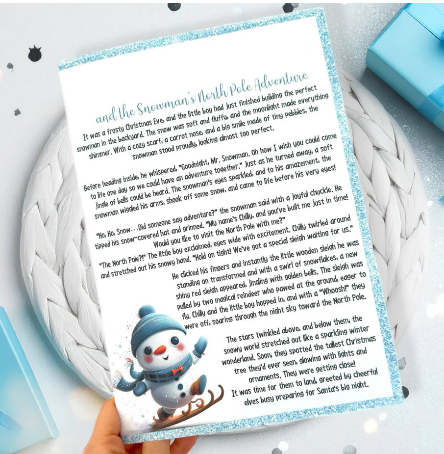 North Pole adventure story booklet