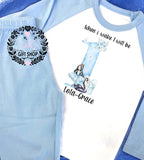 When I wake blue swan personalised pyjamas