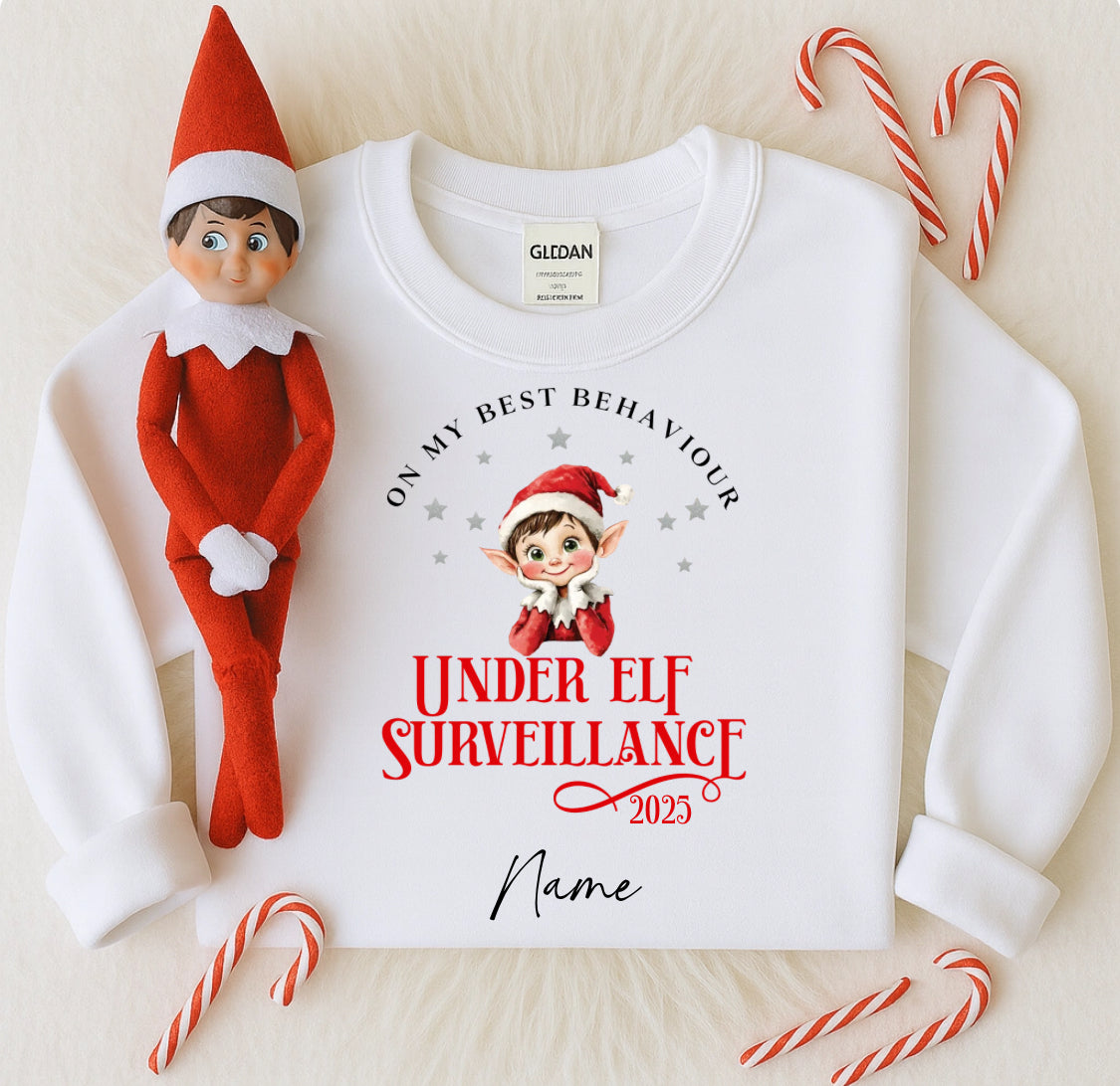 Personalised on my best behaviour sweatshirt