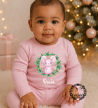 My first Christmas pink mouse pyjamas