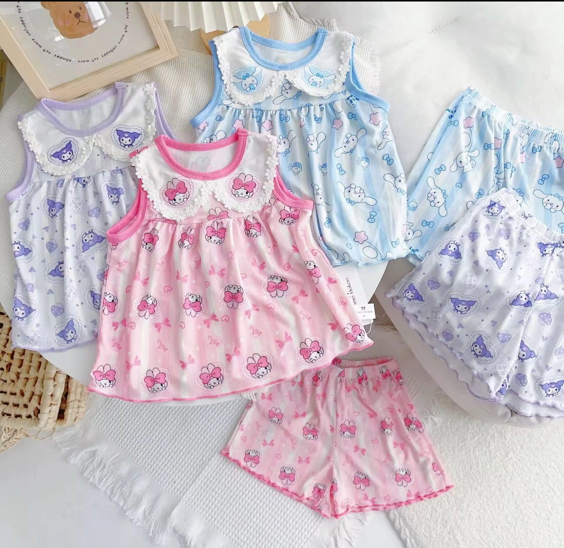 Sleeveless character pyjamas