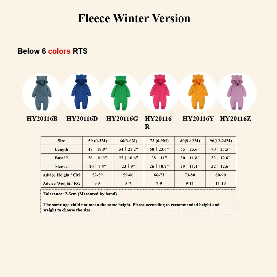 Baby bear personalised fleece onesie