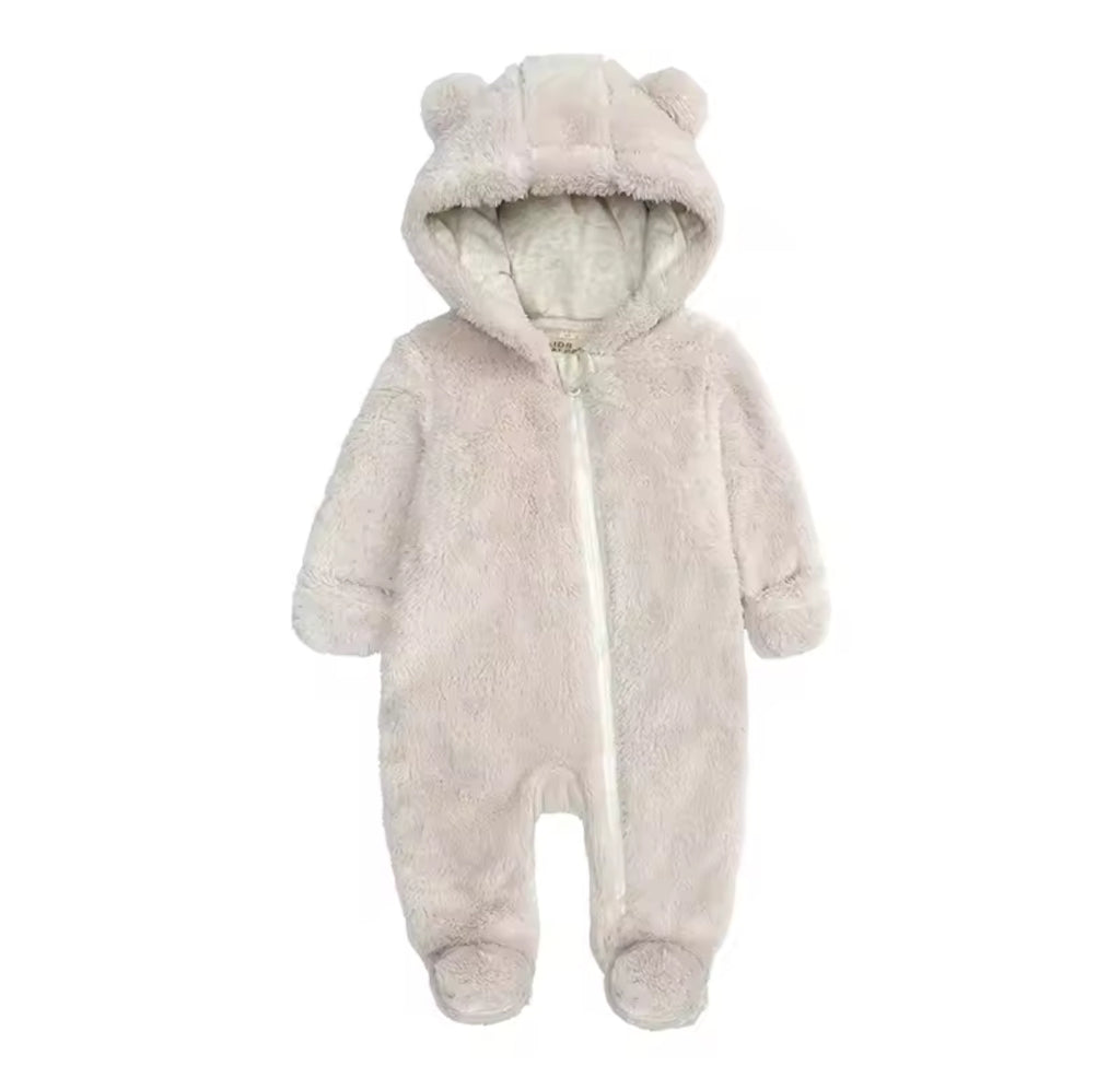 Baby fluffy all in one bear suit