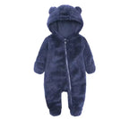 Baby fluffy all in one bear suit