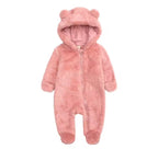 Baby fluffy all in one bear suit