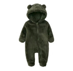 Baby fluffy all in one bear suit