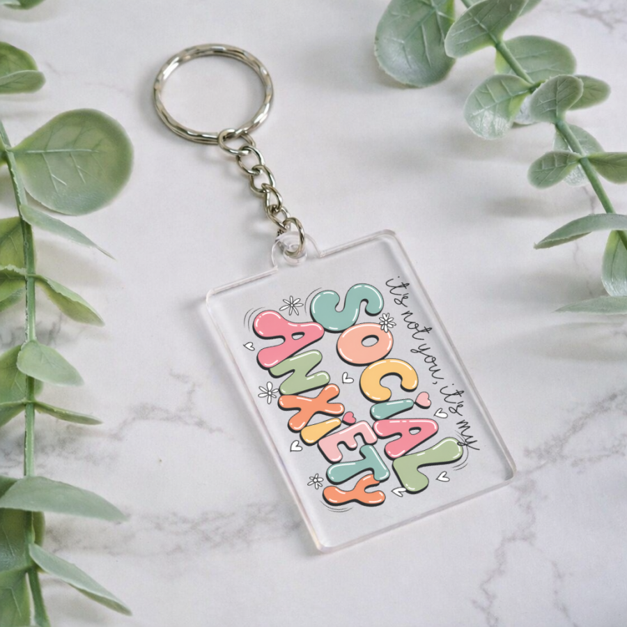 Social anxiety Keyring