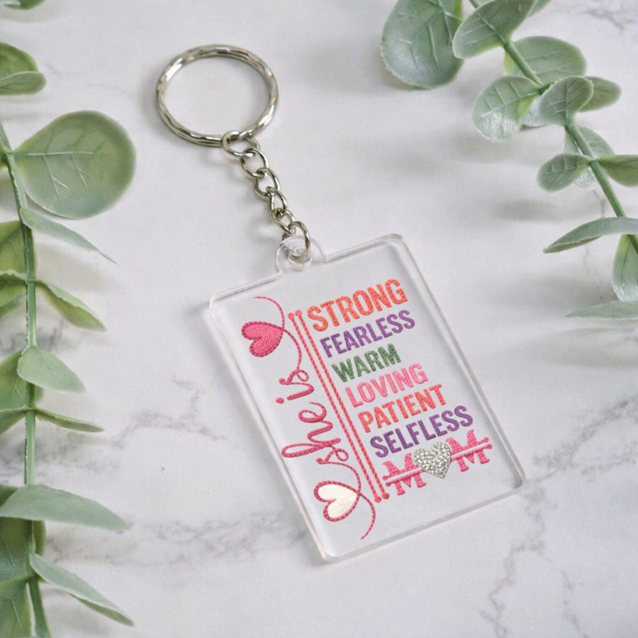 She is mum keyring