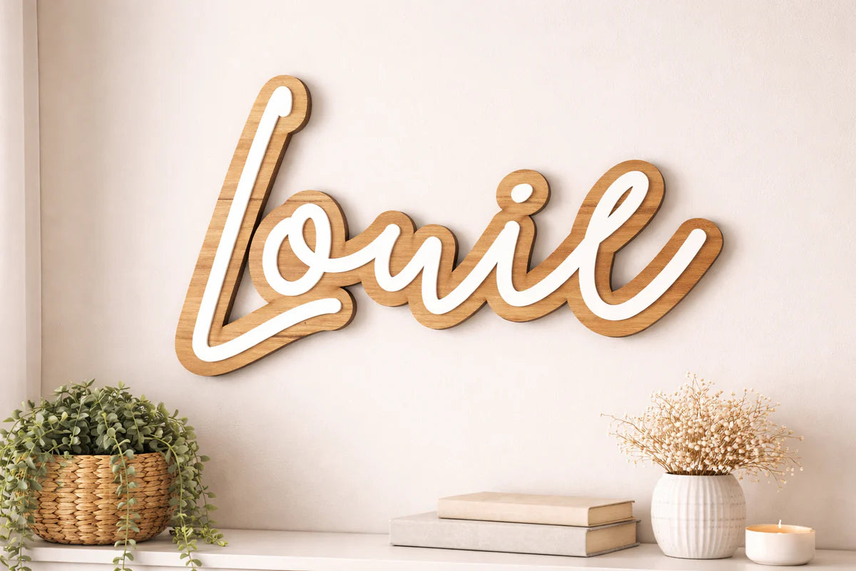 PERSONALISED WALL NAME PLAQUE – 300MM X 195MM