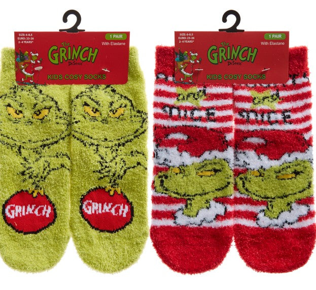 Grinch infant sock