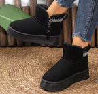 Side zipper fur lined boots