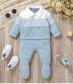 Knitted Baby Jumper & Footed Trousers Set – 2 Piece