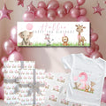 Pink safari birthday bundle