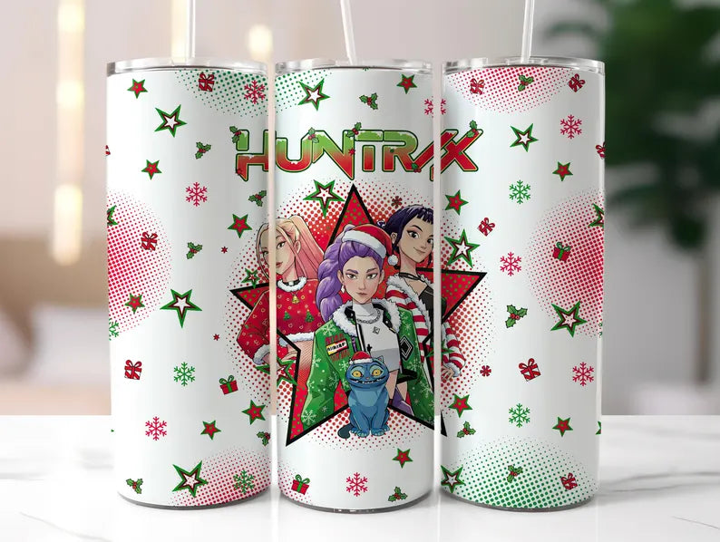 Watercolour hunters Christmas 20oz tumbler