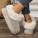 Sequin fluffy slippers -3 colour