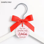 My first Christmas leatherette hanger tag