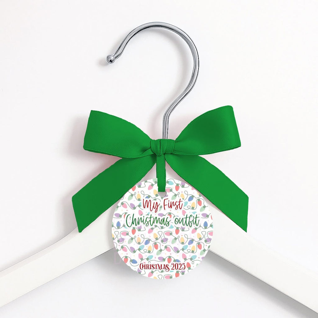 My first Christmas leatherette hanger tag