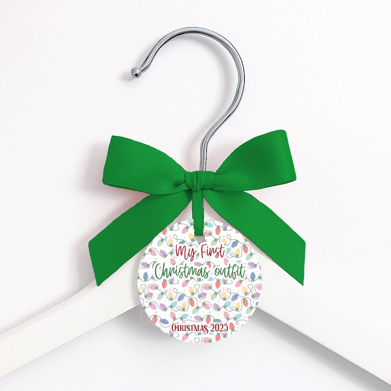 My first Christmas leatherette hanger tag