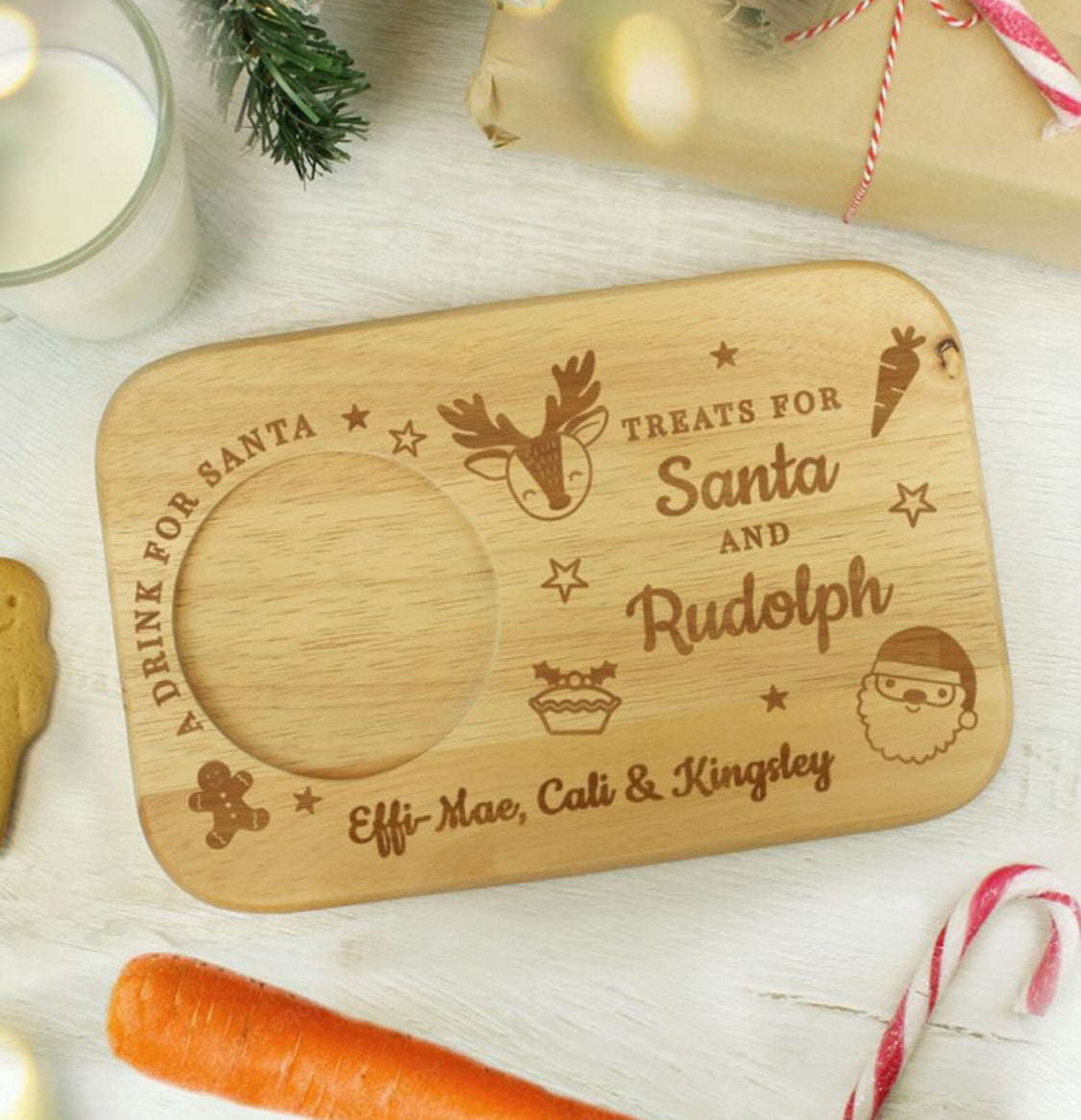 Santa personalised treat board