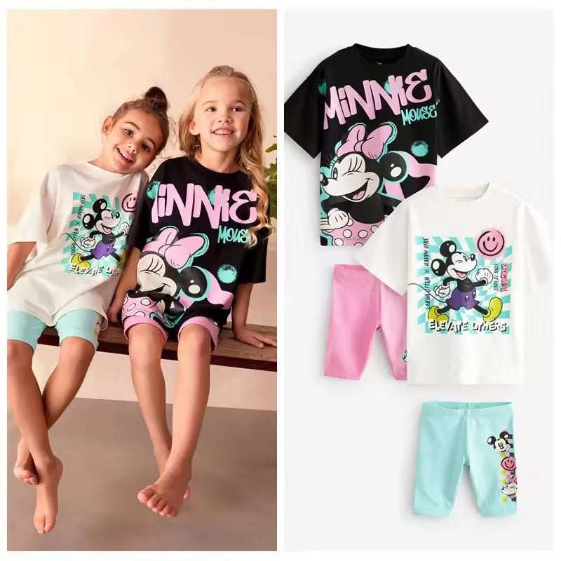 Mouse Cycle Shorts; Tee Set – 9 Months to 6 Years