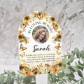 In Loving Memory Photo sunflower Memorial Arch Plaque