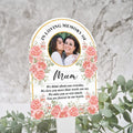 In Loving Memory Photo Pink Roses Memorial Arch Plaque