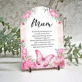 Pink Butterfly Arch Plaque