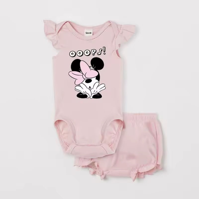 Ooops mouse baby vest and shorts set