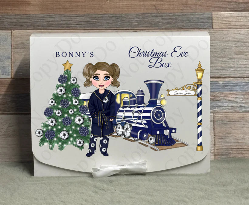 Personalised  football Christmas Eve box