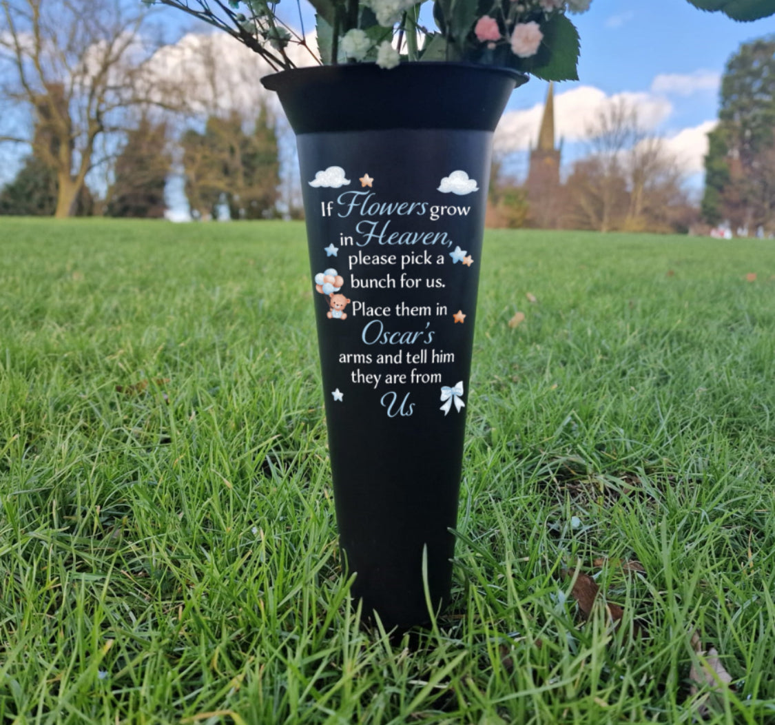 Personalised Baby Memorial Teddy (Pink / Blue / Natural)