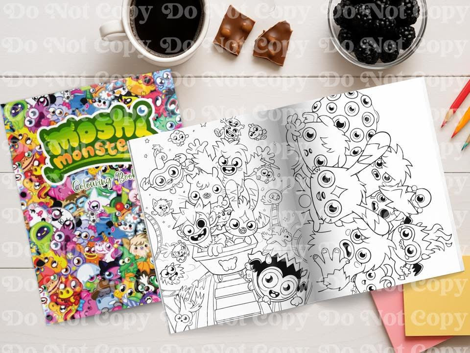 Monster colouring book