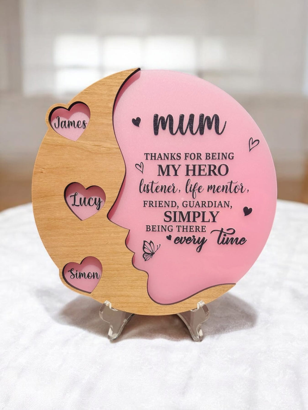 Personalised heart plaque