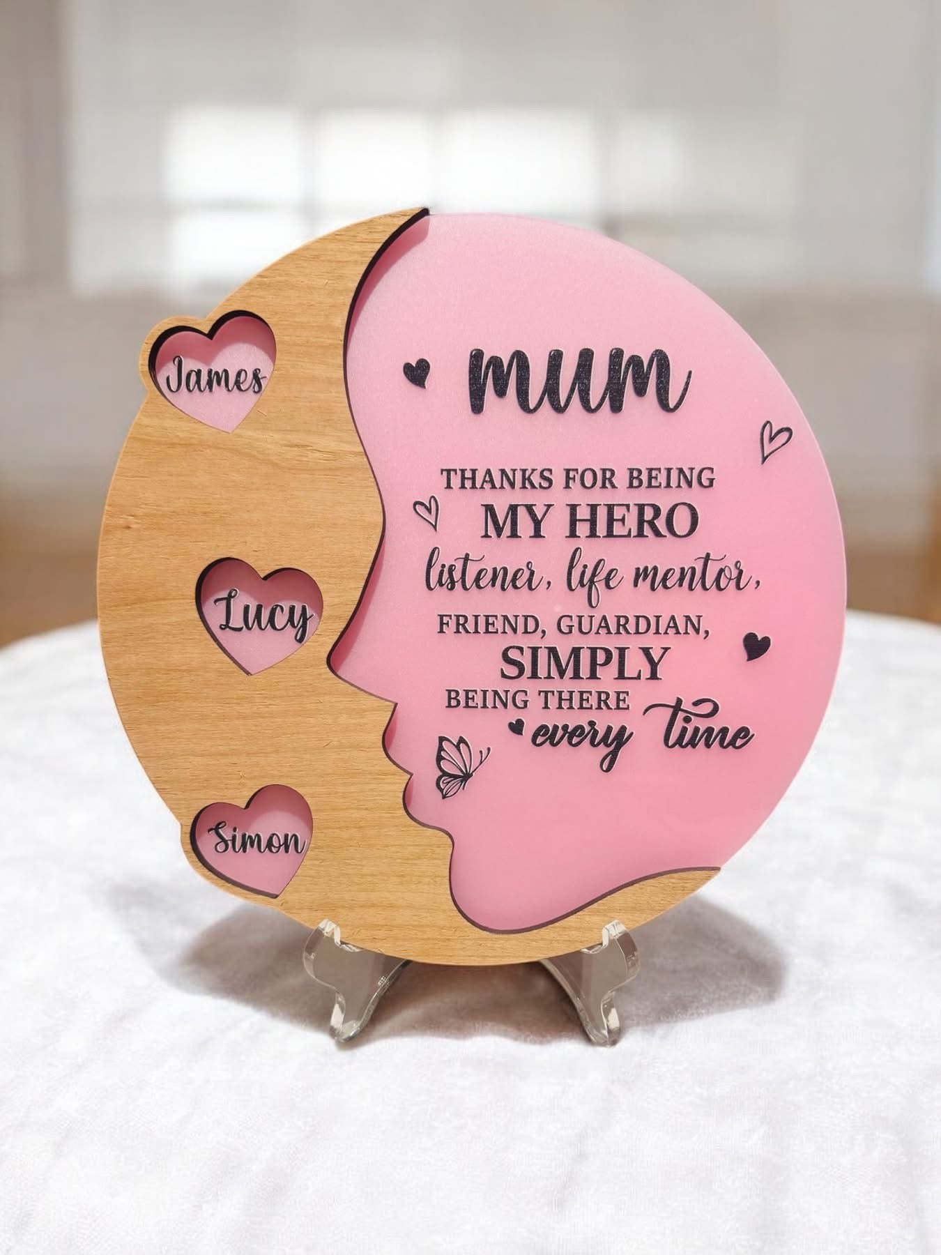 Personalised heart plaque