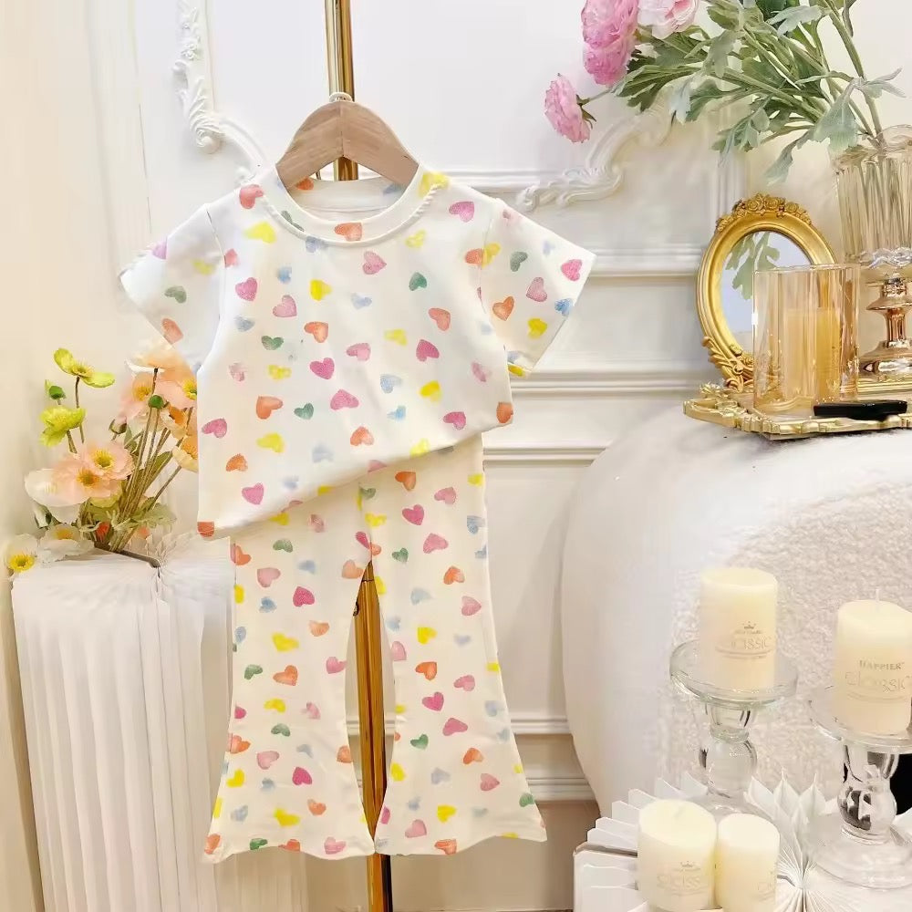 Heart flare trouser set